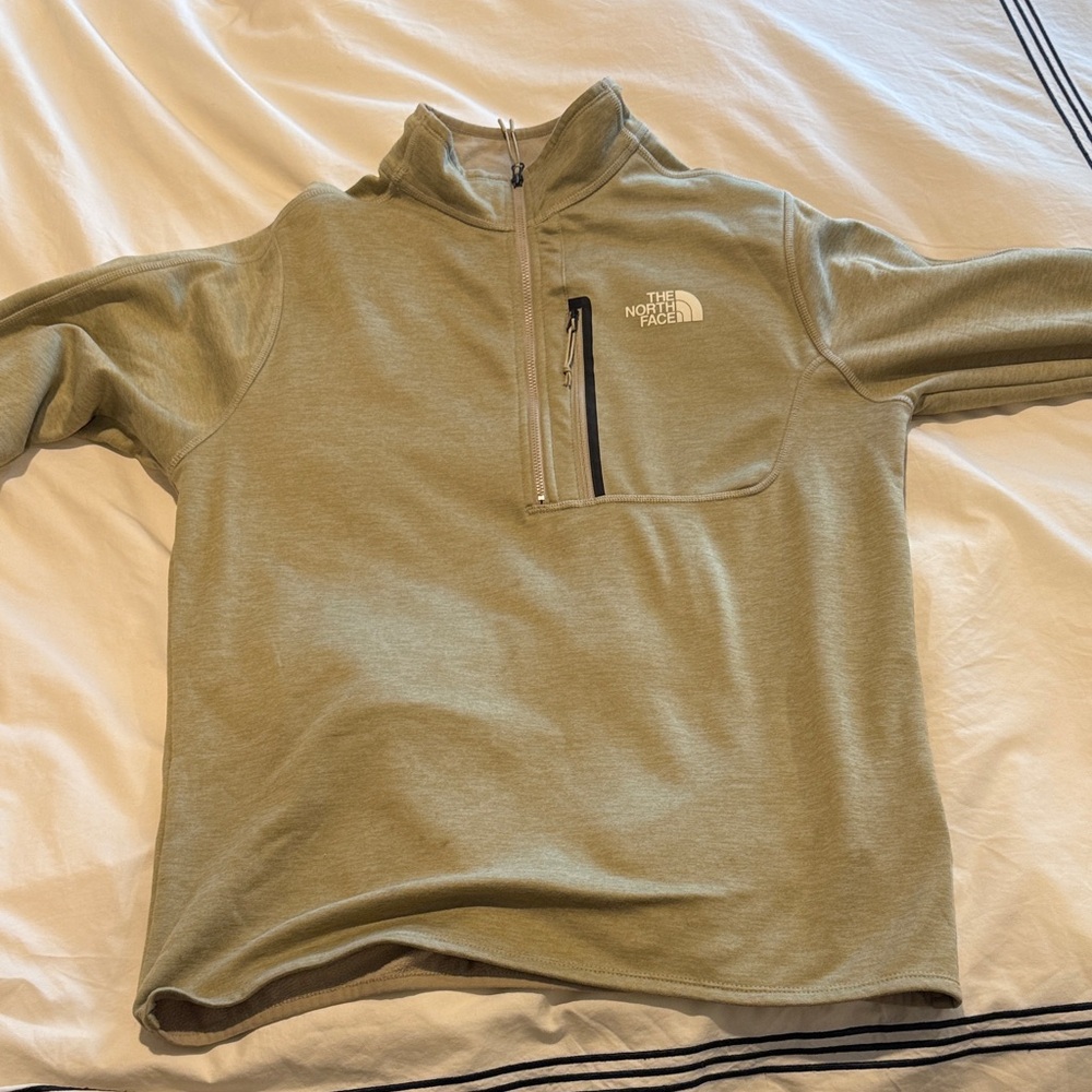 The North Face Men's Khaki Zip-Up Sweater